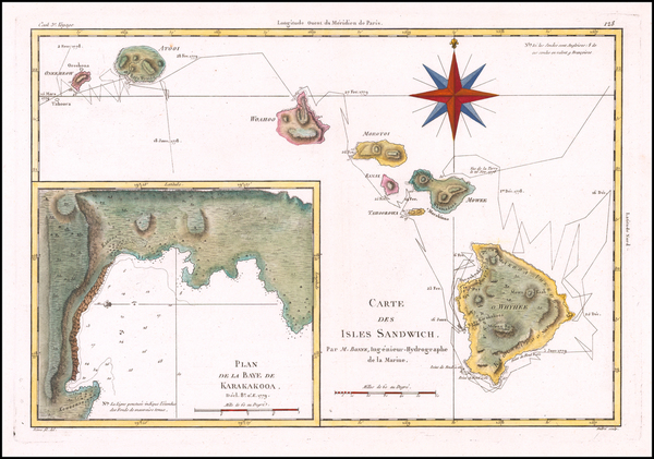 28-Hawaii and Hawaii Map By Rigobert Bonne