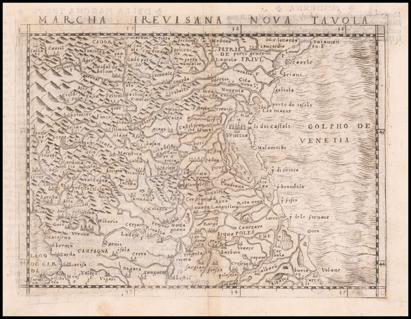 2-Northern Italy Map By Giacomo Gastaldi