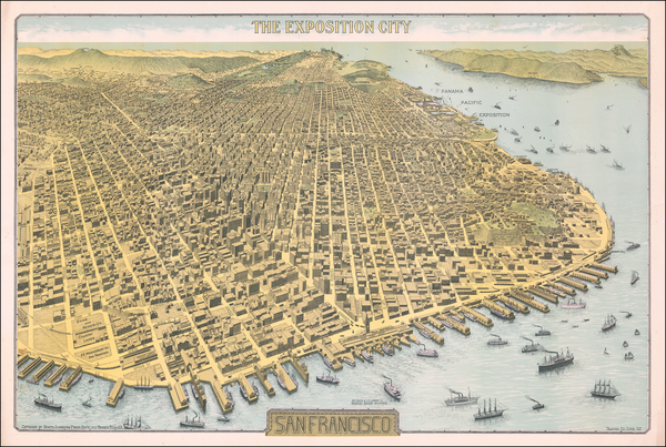 48-California and San Francisco & Bay Area Map By North American Press Assn.