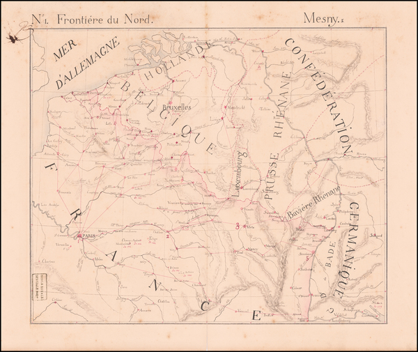 5-Netherlands, Belgium, Luxembourg, France and Mitteldeutschland Map By Anonymous