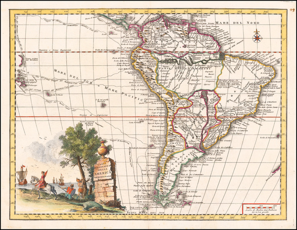 34-South America Map By Giambattista Albrizzi