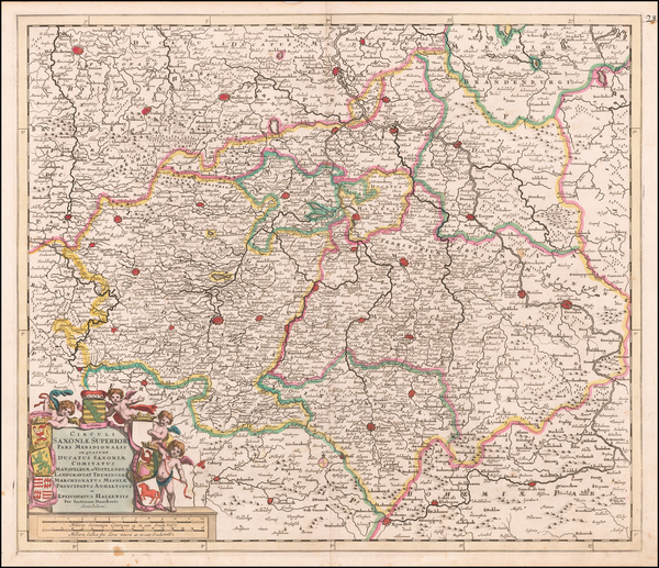 50-Mitteldeutschland Map By Justus Danckerts