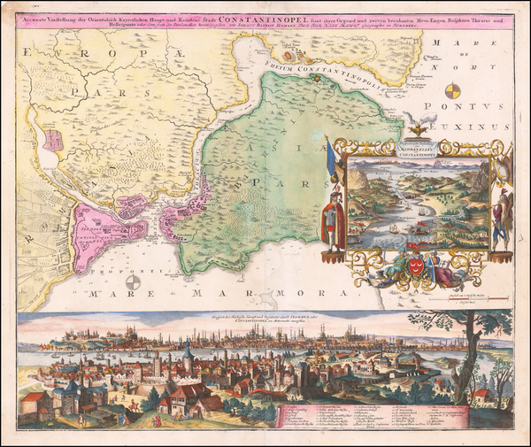 68-Turkey and Turkey & Asia Minor Map By Johann Baptist Homann