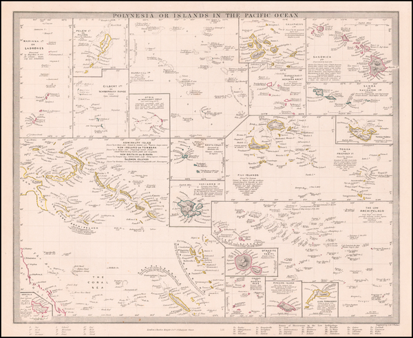 89-Hawaii, Pacific, Oceania, Hawaii and Other Pacific Islands Map By SDUK