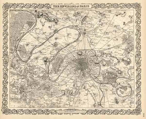 2-Europe and France Map By Joseph Hutchins Colton