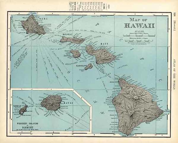 27-Hawaii, Australia & Oceania and Hawaii Map By Rand McNally & Company