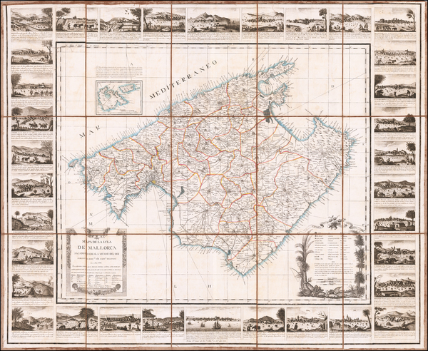 44-Balearic Islands Map By Antonio Despuig y Damento