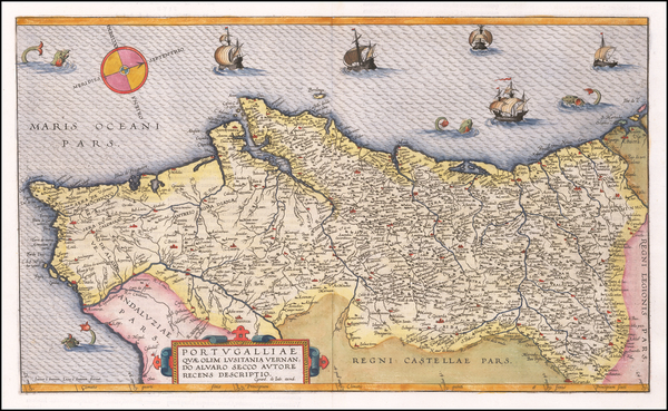 Portugal Map By Gerard de Jode