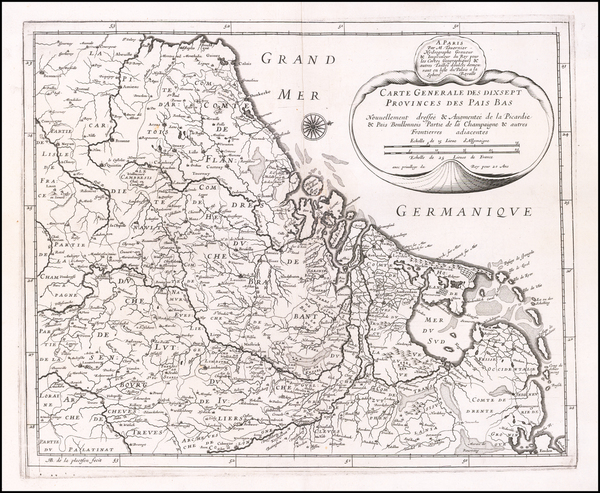 81-Netherlands and Belgium Map By Melchior Tavernier