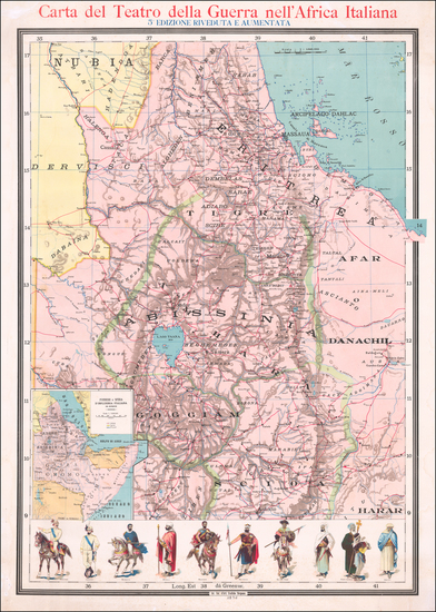 48-East Africa Map By Istituto Italiano d'Arti Grafiche Bergamo