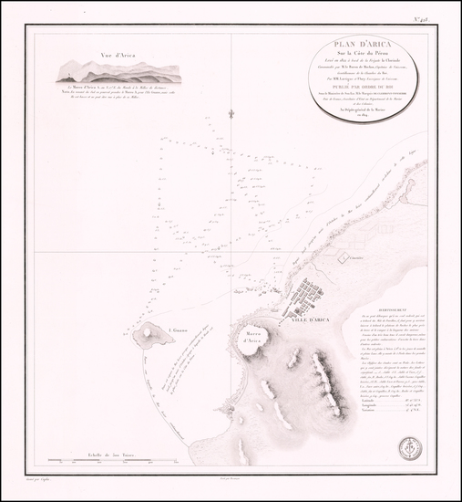 9-Chile and Peru & Ecuador Map By Depot de la Marine