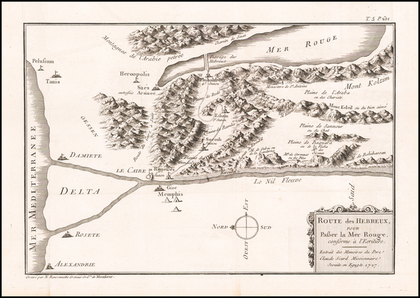 26-Holy Land and Egypt Map By Claude-Auguste du Berey