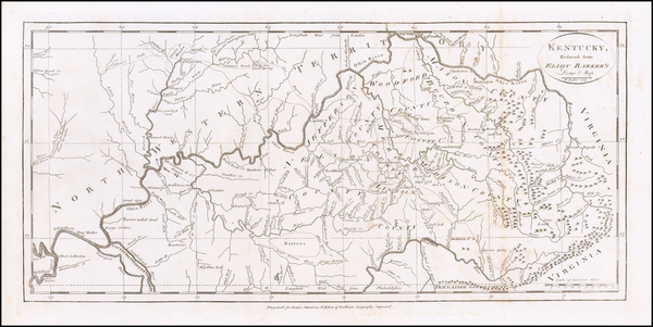 68-South and Kentucky Map By Mathew Carey