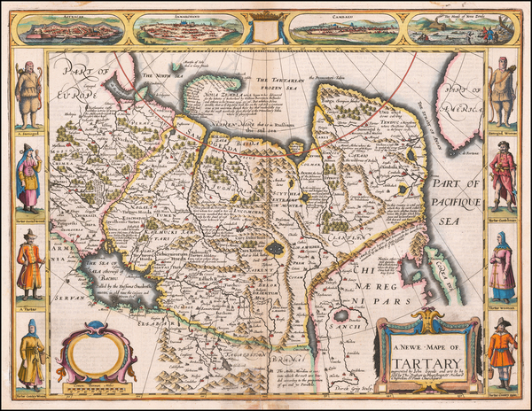 15-Alaska, China, Central Asia & Caucasus and Russia in Asia Map By John Speed