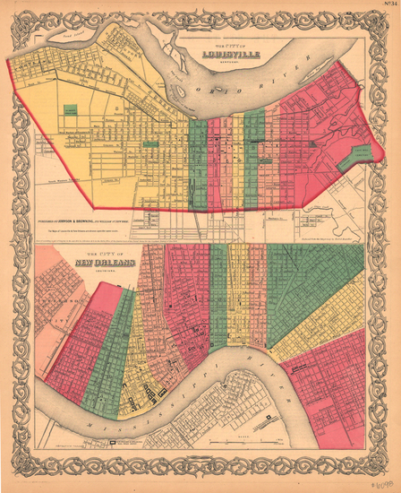 38-South and Midwest Map By Joseph Hutchins Colton