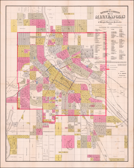 76-Minnesota Map By Charles H. Hart  &  C. Wright Davidson