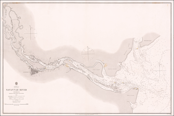 74-Georgia and South Carolina Map By British Admiralty