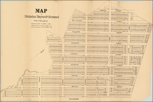 73-New York City Map By Casimir Goerck