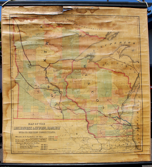 67-Minnesota and Wisconsin Map By G.W. Colton