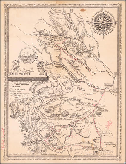 25-New Mexico and Pictorial Maps Map By Remington Schuyler