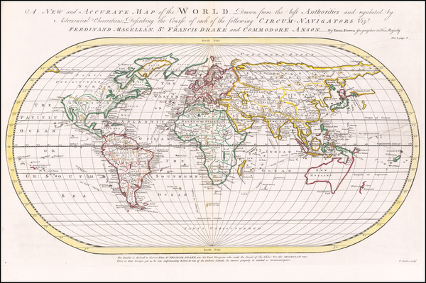 70-World Map By Emanuel Bowen