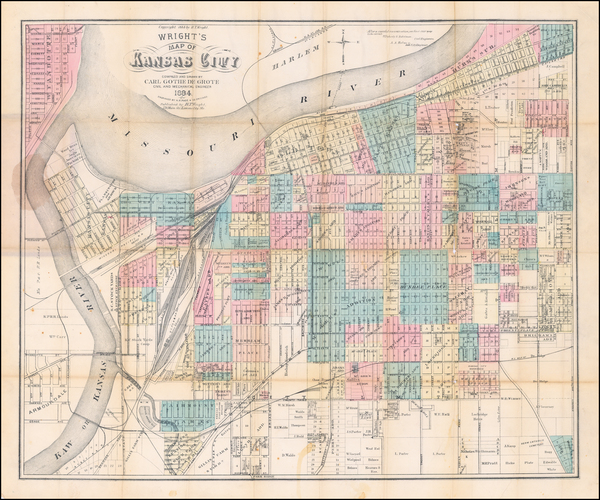 61-Missouri Map By H.R. Page / H.T. Wright