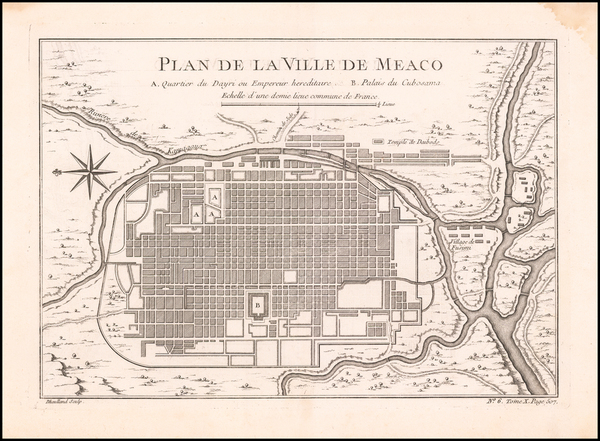 26-Japan Map By Jacques Nicolas Bellin