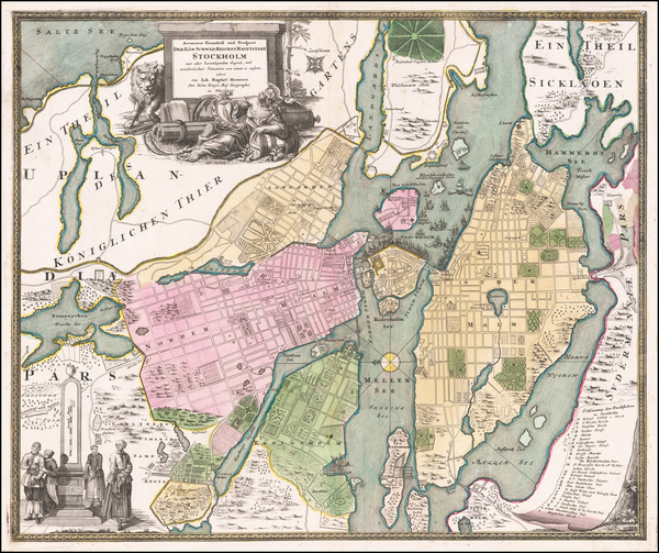 74-Sweden Map By Johann Baptist Homann