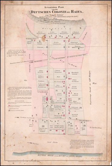 25-Holy Land Map By Clay, Cosack & Co. Lith.