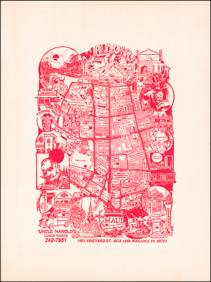 6-Hawaii, Hawaii and Pictorial Maps Map By Anonymous