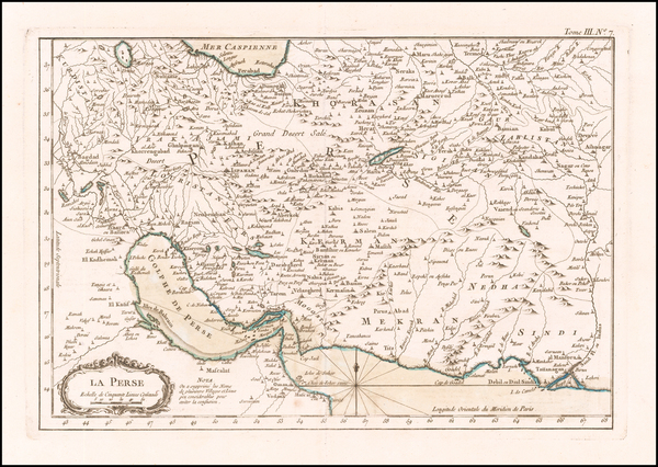 88-Persia & Iraq Map By Jacques Nicolas Bellin