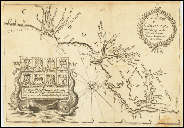 92-Southeast, North Carolina and South Carolina Map By Richard Blome