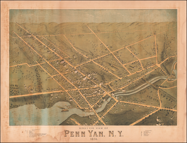 93-New York State Map By O.H. Bailey