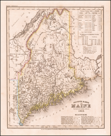 15-Maine Map By Joseph Meyer