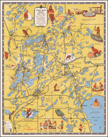 82-Minnesota Map By Lakeland Color Press