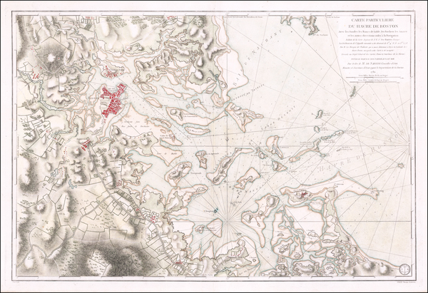 16-Massachusetts, Boston and American Revolution Map By Antoine Sartine