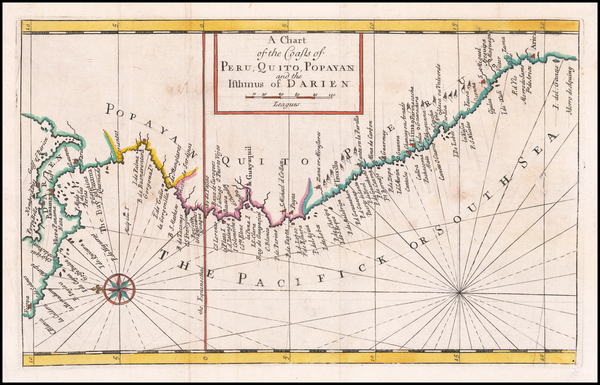 71-Central America and South America Map By Herman Moll