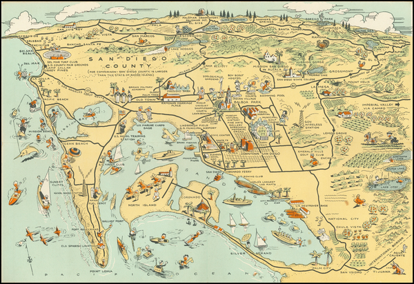 51-Pictorial Maps and California Map By Lowell E. Jones