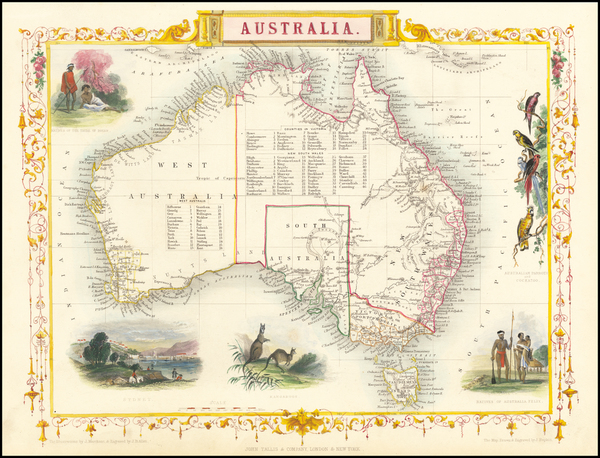 48-Australia Map By John Tallis