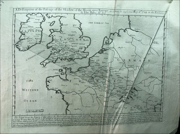 13-British Isles, France and Celestial Maps Map By John Senex