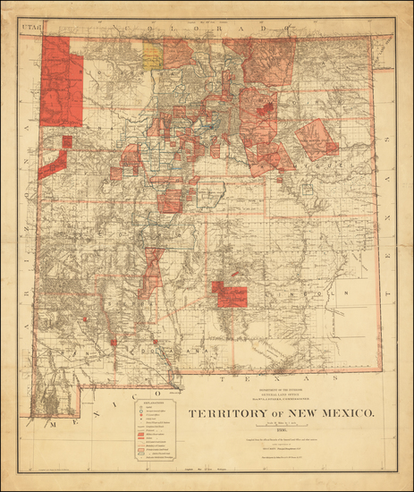11-New Mexico Map By General Land Office