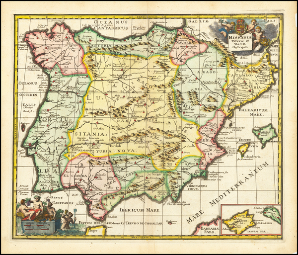 75-Spain and Portugal Map By Philipp Clüver