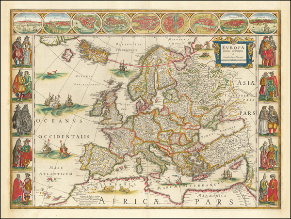 52-Europe Map By Willem Janszoon Blaeu