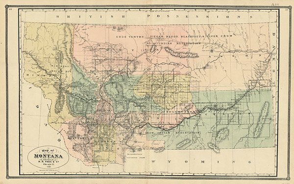 98-Plains and Rocky Mountains Map By H.R. Page