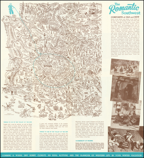 2-Arizona and Pictorial Maps Map By Hague  &  Phoenix Chamber of Commerce