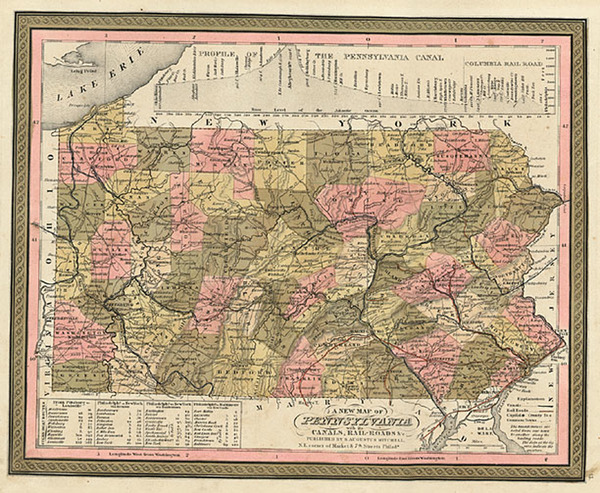 84-Mid-Atlantic Map By Samuel Augustus Mitchell