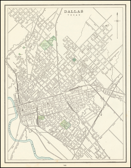 Henry Wellge Perspective Map of the City of Laredo, Texas, the Gateway to  and from Mexico, 1892