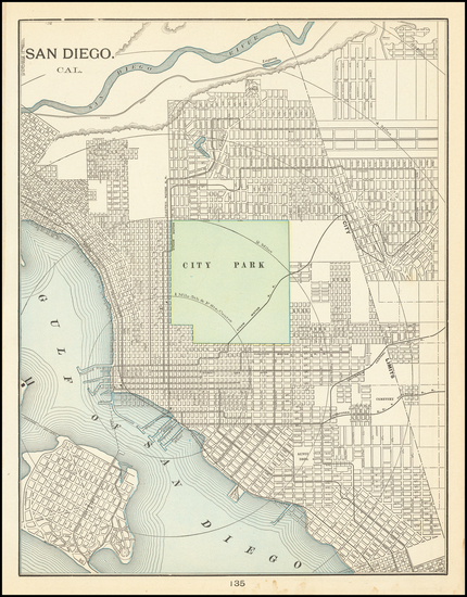 40-San Diego Map By George F. Cram