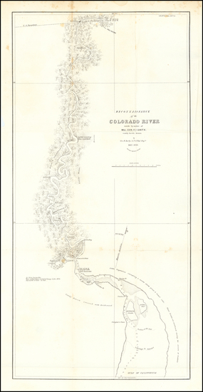 73-Arizona and California Map By George Horatio Derby