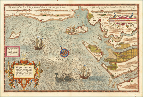 70-Grand Sud-Ouest and Bretagne Map By Lucas Janszoon Waghenaer